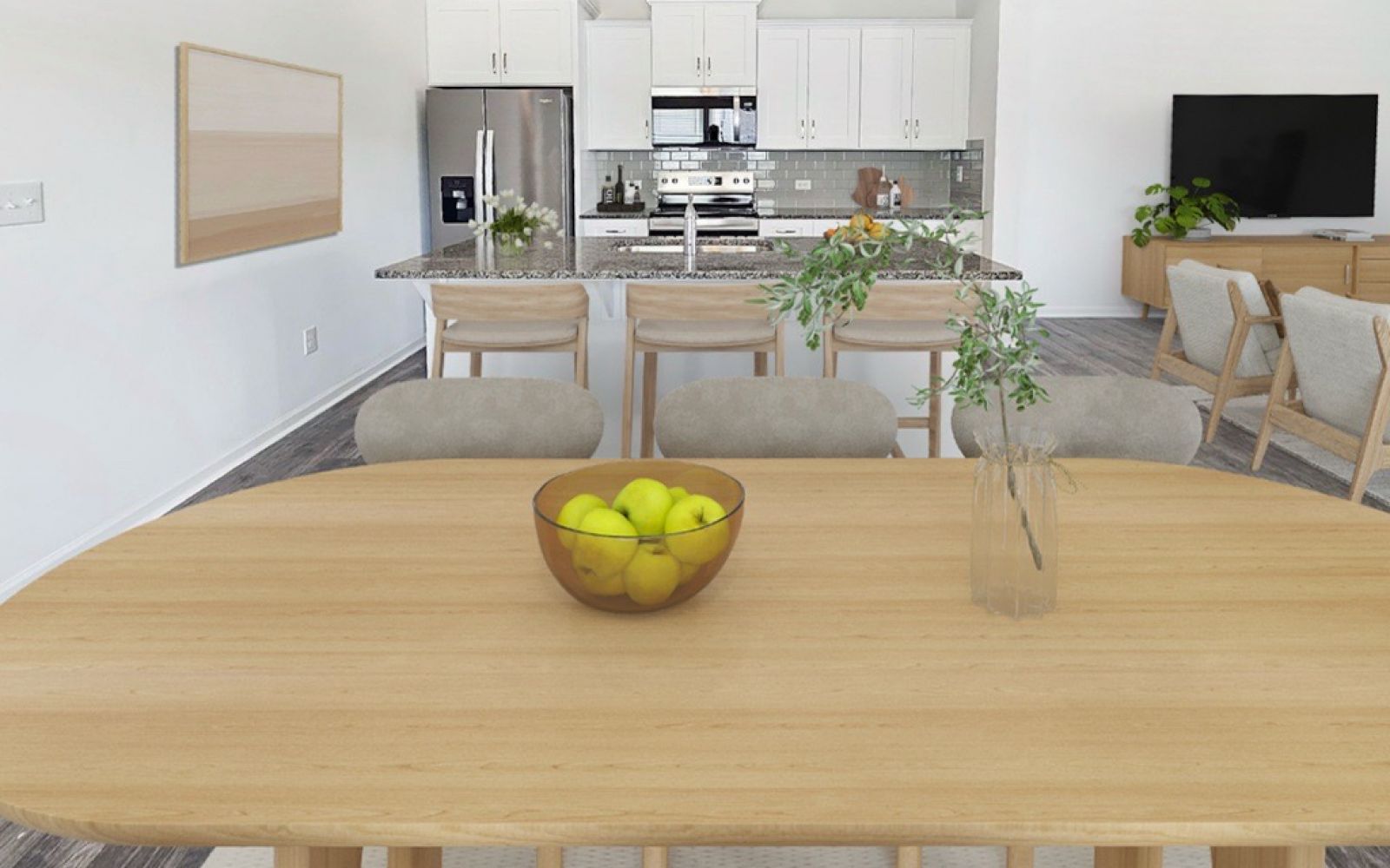 The bend at cramerton mills interior rendering